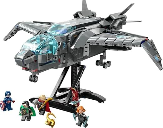 LEGO 76248 Marvel The Avengers Quinjet, Spaceship Building Toy for Kids, Boys & Girls with Thor, Iron Man, Black Widow, Loki and Captain America Minifigures, Inifinity Saga Set