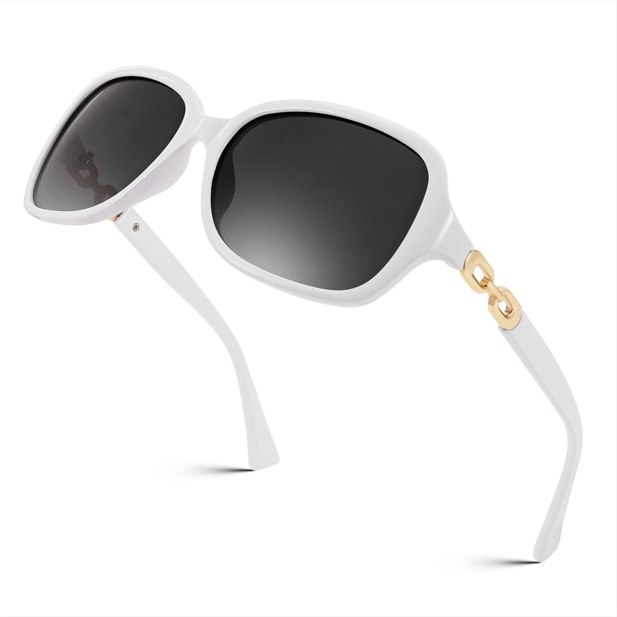 FEISEDY Women Polarized Sunglasses 100% UV400 Vintage Square Sun Glasses Outdoor Driving Fashion Shades for Women B2526