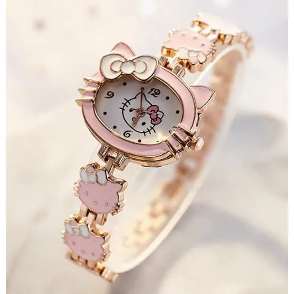 KASTWAVE Women Quartz Wrist Watches, Bracelet Watch, Lovely Hello Kitty Watch for Daily Wear or Party