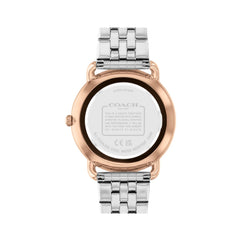 COACH WOMEN'S SILVER WHITE DIAL IONIC PLATED ROSE GOLD STEEL BRACELET WATCH - 14504293