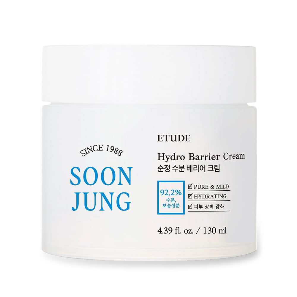 Etude Hydro Barrier Cream, Moisturizing, Soothing Cream, Korean Skin Care - 4.39fl.oz / 130ml