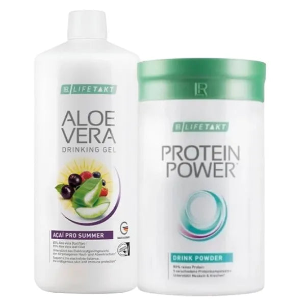 LR Health & Beauty Aloe Vera Acai Pro Summer Drinking Gel Power Drink Powder Bundle Set of 2
