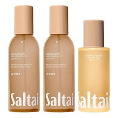 Saltair Body Oil and 2 Pack Body Mist Set Hydrating After Shower Moisturizer and Fine Fragrance Perfume Mist Santal Bloom Scent