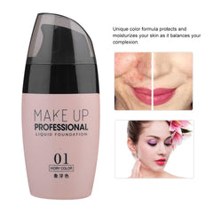 Liquid Foundation Makeup, Liquid Foundation Concealer BB Cream Flaw Pores Covering Moisturizing Oil-control Makeup for Women Girls 15ml(Ivory)