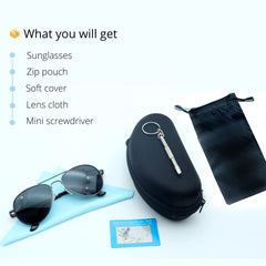 King City Polarized Aviator Sunglasses for Men, Women, Classic Pilot Style, Metal Frame, UV protection for Driving, Fishing, Sports