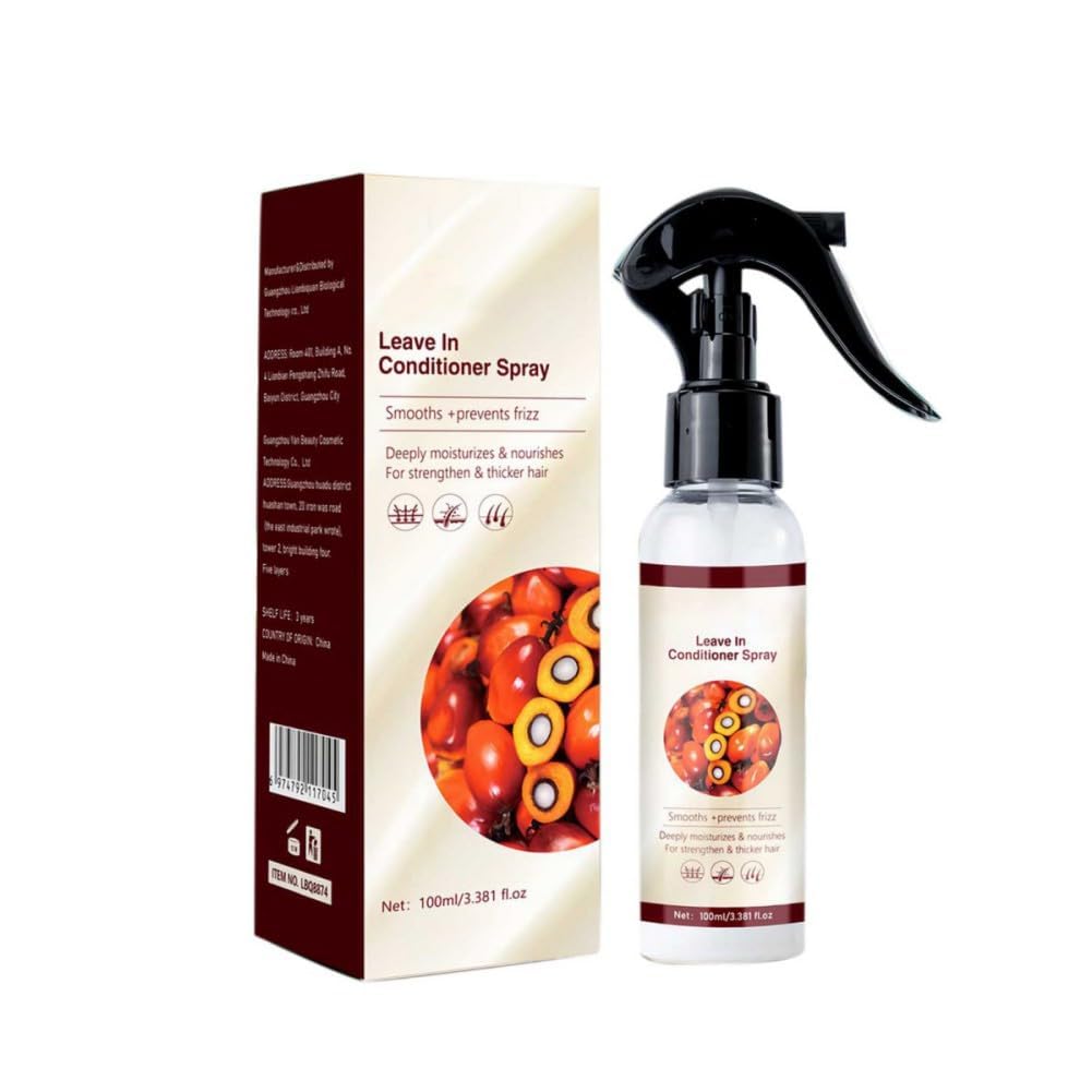 NALACAL Batana Oil Leave-in Conditioner Spray (3.38 fl oz), Natural Hair Growth Treatment with Rosemary & Peppermint Oil – Thickening, Moisturizing, and Strengthening Scalp Care for Dry, Weak Hair