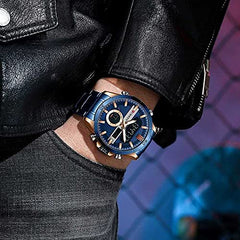 CURREN Blue Analog-Digital Watch - for Men Wrist Watch CR-8384 - Blue