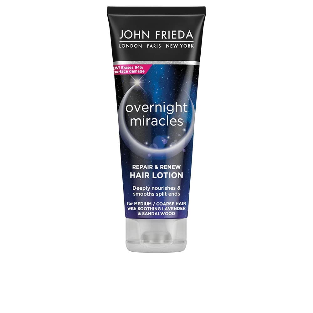 John Frieda Overnight Miracles Repair & Renew Leave-In Lotion Hair Mask 100 Ml, Moisturising Hair Treatment For Dry Hair