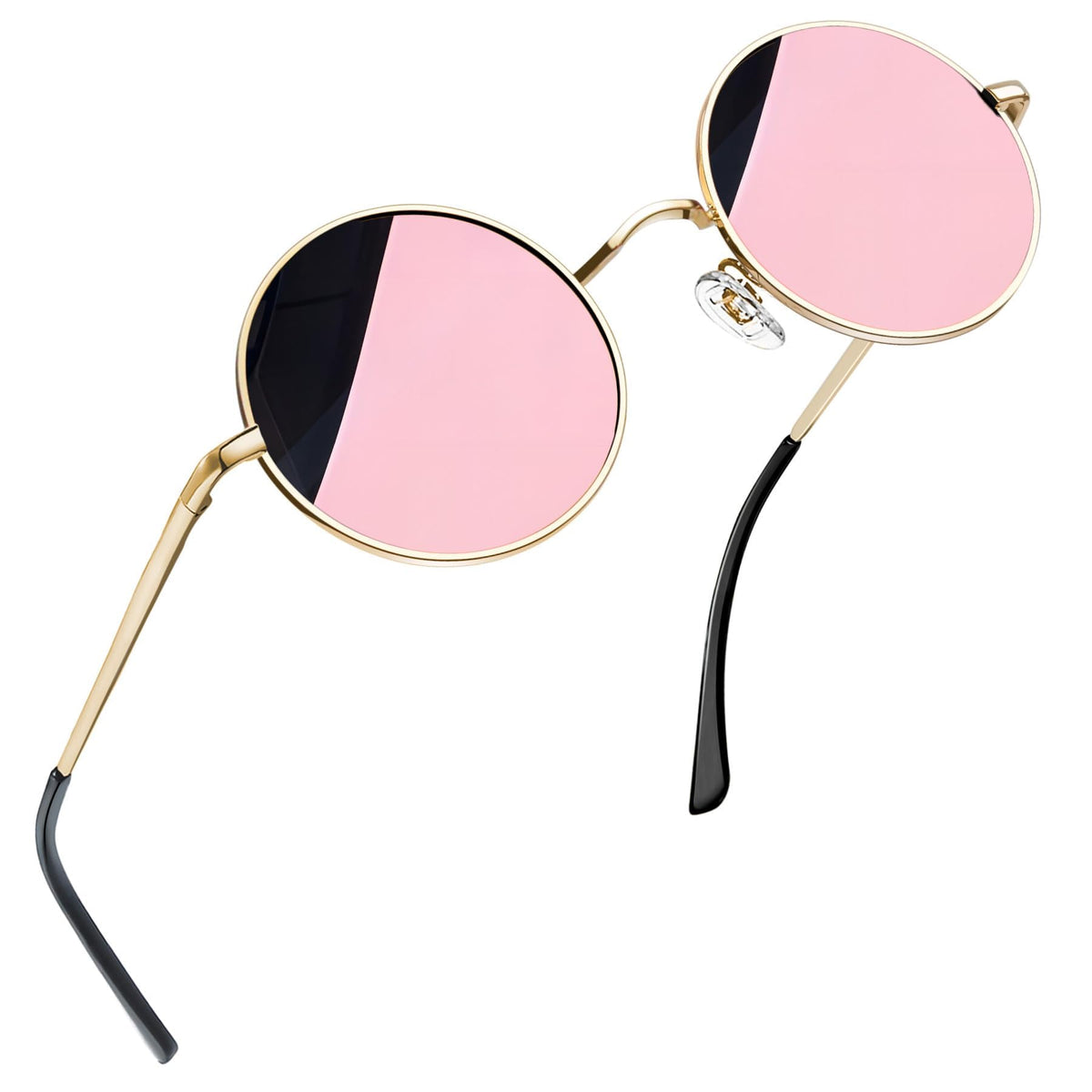 Joopin Round Polarized Sunglasses for Men Women, UV Protection Sun Glasses Small Circle Hippie Lennon Shades Sunglasses