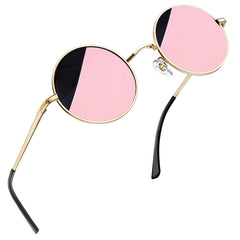 Joopin Round Polarized Sunglasses for Men Women, UV Protection Sun Glasses Small Circle Hippie Lennon Shades Sunglasses