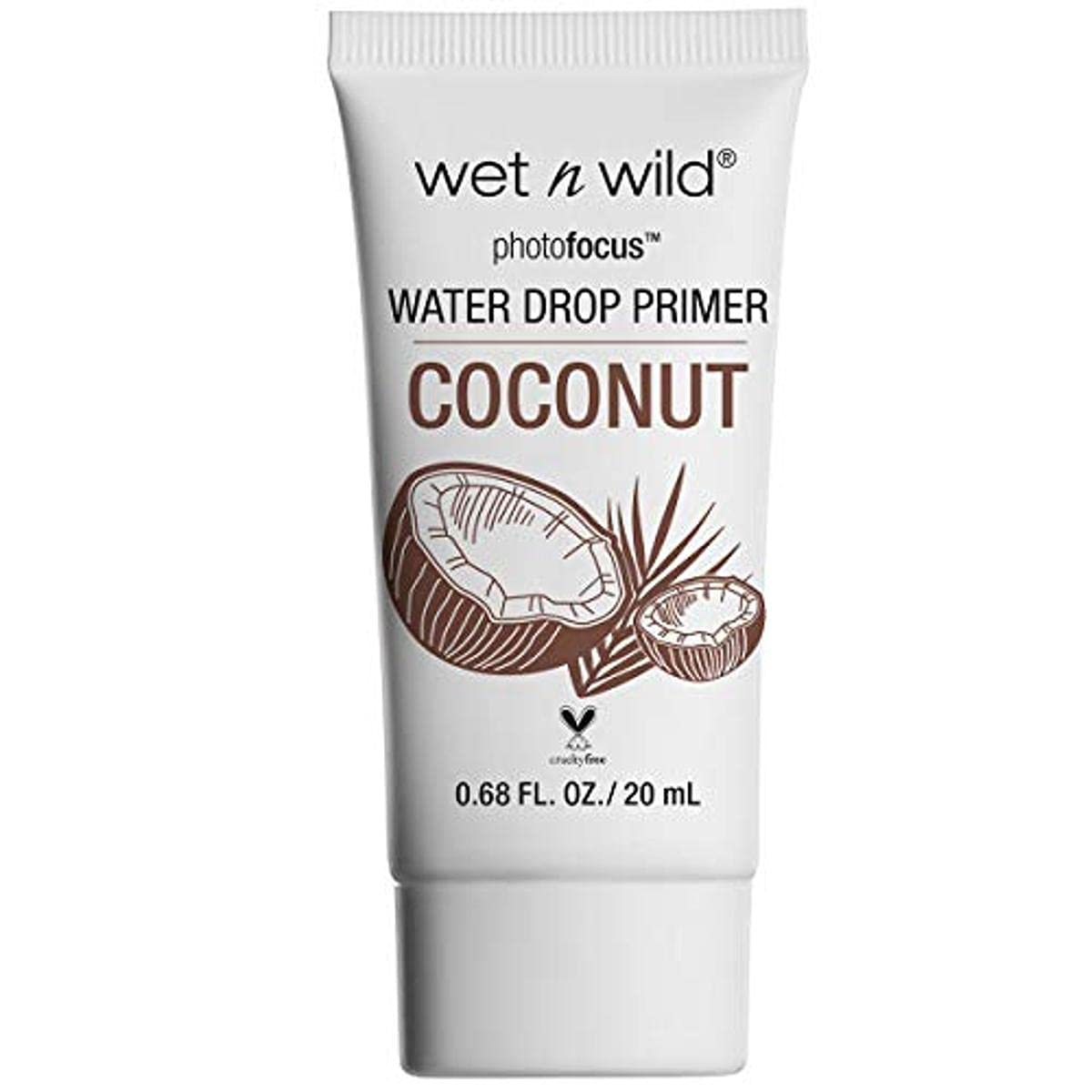 Wet n Wild Photo Focus Water Drop Primer, Hydrating Primer with Hyaluronic Acid, Cream to Liquid Texture, Cruelty-Free & Gluten-Free - Coconut