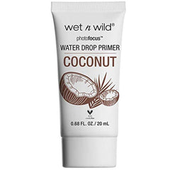 Wet n Wild Photo Focus Water Drop Primer, Hydrating Primer with Hyaluronic Acid, Cream to Liquid Texture, Cruelty-Free & Gluten-Free - Coconut