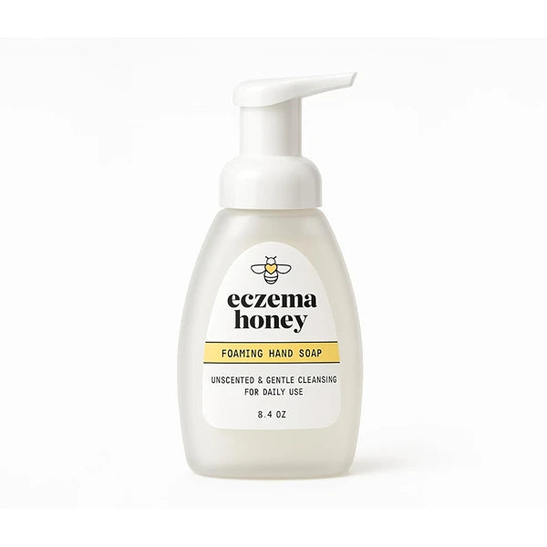 Eczema Honey Gentle Foaming Hand Soap (8.4 oz) | Unscented, Non-Toxic Hand Wash for Dry & Sensitive Skin | Natural Honey Hand Cleaner for Bathroom & Kitchen | Moisturizing & Gentle Daily Cleanser
