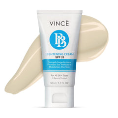 Vince BB Cream – Ivory (VBBC 01) – All-in-One BB & Fairness Cream – Hydrates, Primes & Conceals Imperfections for Brighter, Flawless Skin & Natural Coverage – With SPF 25, 50ml