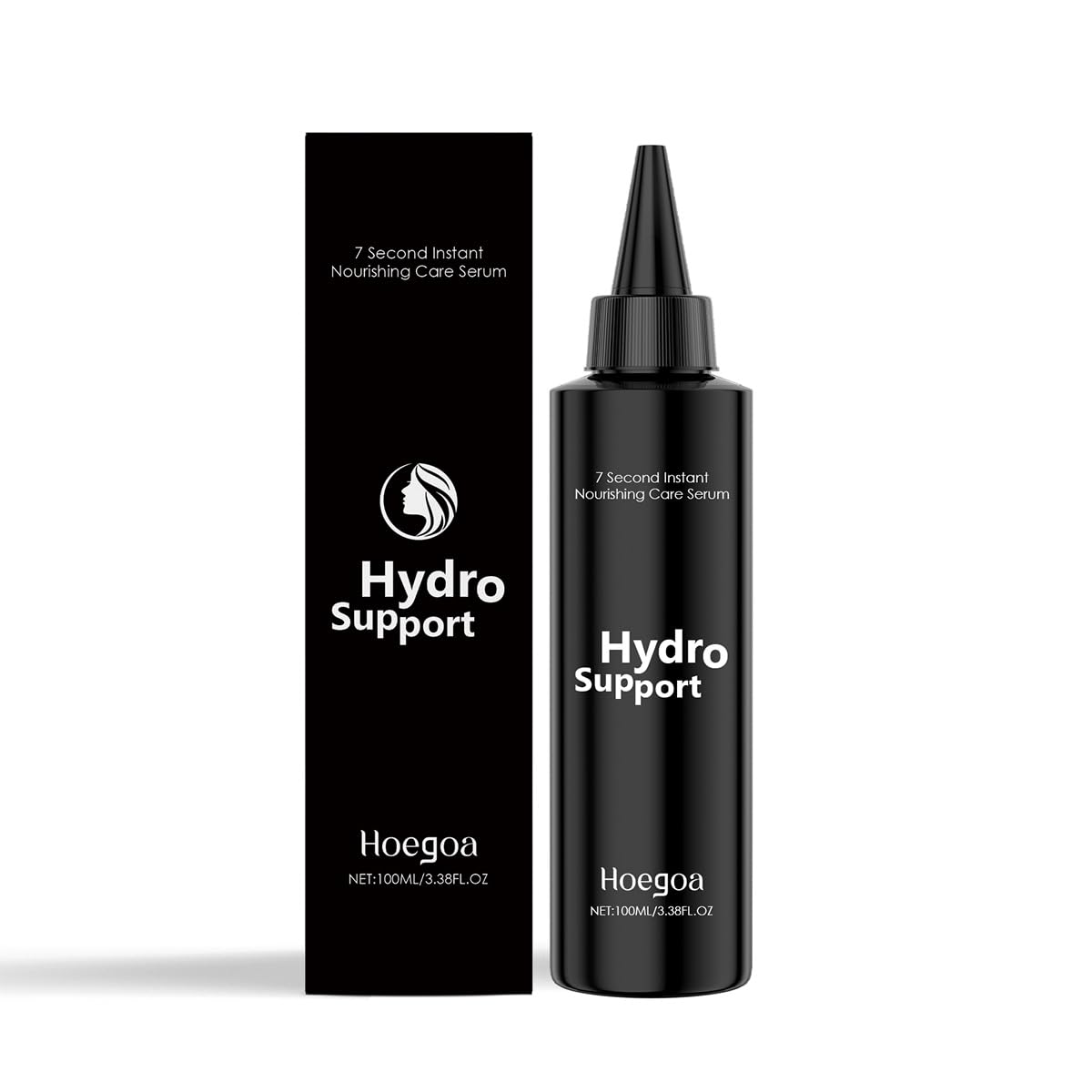 Hoegoa Hair Repair Serum 7 Second Instant Nourishing Hair Care Essence Oil for Frizzy and Damaged, Hydrates, Detangles and Smooths Strands - 100ml/3.38fl oz
