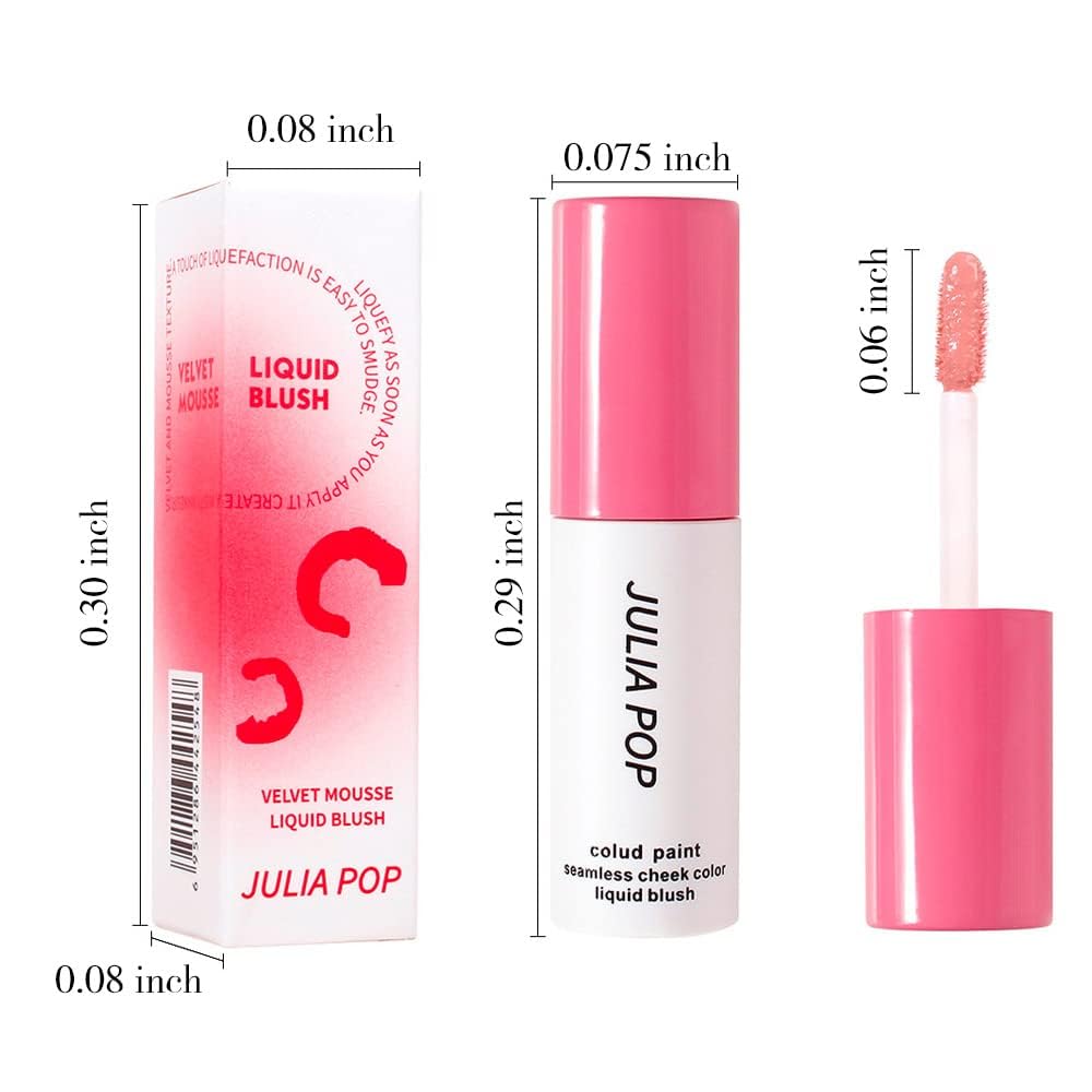 2Pcs Velvet Blendable Liquid Soft Blush Beauty Wand for Cheek & Lips.Natural-Looking Mousse Texture Matte FinishLong-Wearing Advanced Hazy Feeling Dewy Finish Contour Concealer. Berry + Warm Rose