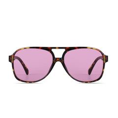 Freckles Mark Vintage Retro 70s Sunglasses for Women Men Classic Large Squared Aviator Frame UV400 Trendy Orange Glasses