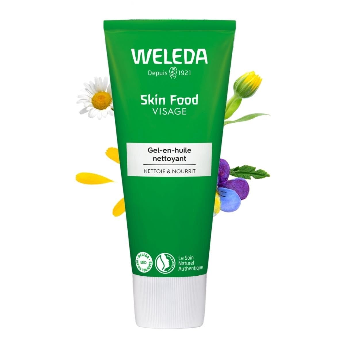 Weleda Bio Skin Food 2-in-1 Moisturizer & Cleansing Mask - Natural Cosmetic Facial Cleanser/Face Mask for Normal to Dry Skin Unisex Facial Care for Smooth Skin and Instant Glow (Vegan, 1 x 75ml)