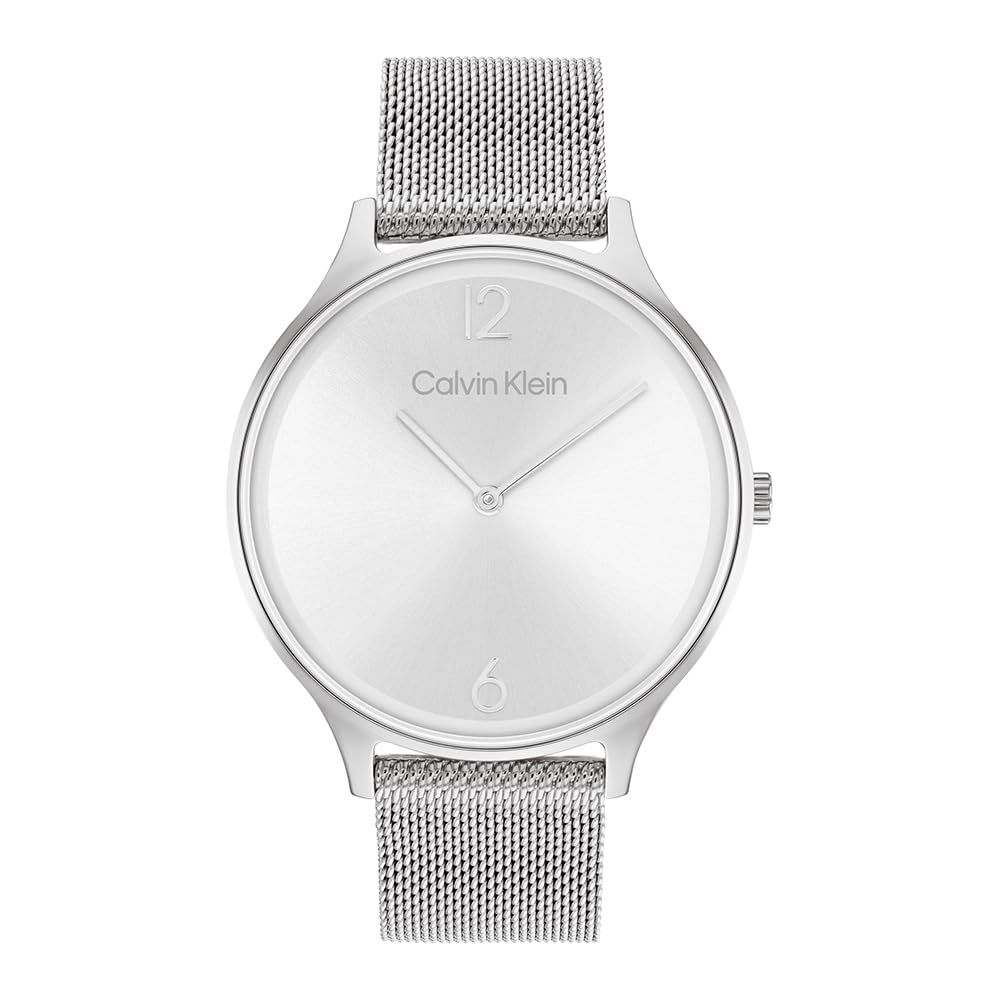 Calvin Klein TIMELESS MESH 38MM Women's Watch, Analog - Silver