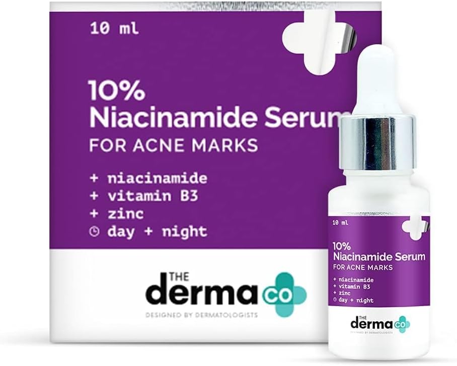 The Derma Co 10% Niacinamide Face Serum For Acne Marks & Acne Prone Skin For Unisex, 10ml (Dermaco)