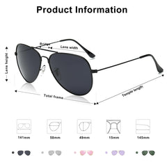 SOJOS Classic Aviator Polarized Sunglasses Mirrored UV400 Lens SJ1054