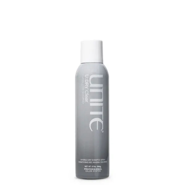 UNITE Hair – U:DRY Clear Invisible Dry Shampoo to Absorb Oil, Neutralize Odor & Refresh Without Residue Ideal for Darker Hair – 6.7 Oz