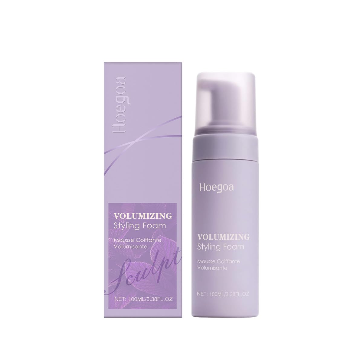 Hoegoa Volumizing Styling Foam, Hairdressing Styling for Fine, Flat and Thinning Hair, Moisturizing Care Foam Styling Mousse Creates Natural Air, Fluffy and Durable Stability, 100ml/3.38fl oz