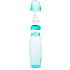 Evenflo Feeding Premium Proflo Vented Plus Polypropylene Baby, Newborn and Infant Bottles - Helps Reduce Colic - Teal/Green/Blue, 8 Ounce (Pack of 6)