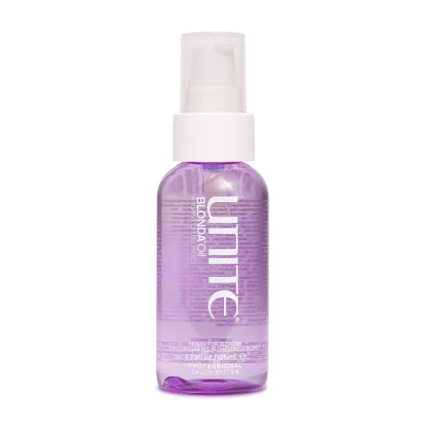 UNITE Hair BLONDA Oil,  Argan Infused Oil for Blonde, Gray & Highlighted Hair – Seals, Smooths & Adds Brilliant Shine, UV & Thermal Protection – 4.23 Fl Oz