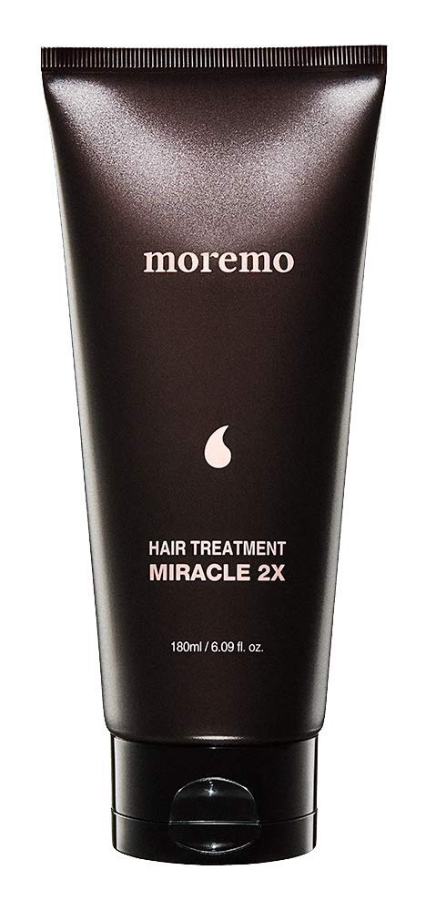 Moremo Miracle 2X Hair Treatment, Moisturizes and Strengthens Damaged dry hair - 180 ML, 6.09 fl oz, Black