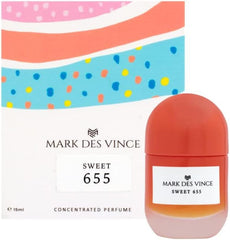 Mark Des Vince Sweet 655 Concentrated Perfume for Men Women Long Lasting Parfum Fragrance For Unisex, 15ml