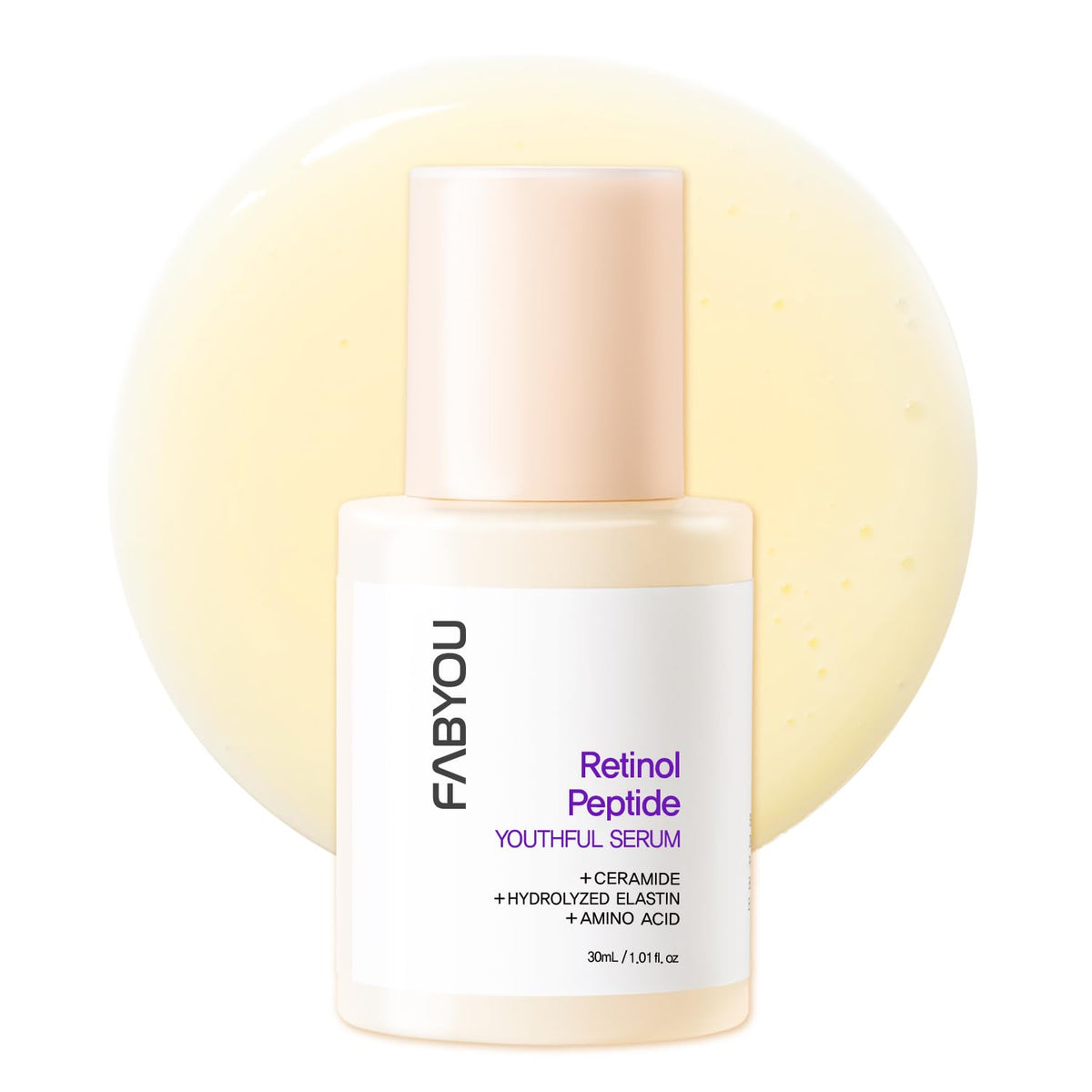 FABYOU Retinol Peptide Youthful Serum 30ml – Korean Skincare for Firming & Lifting with Retinol, Peptides, Ceramide & Panthenol to Support Anti-Aging and Wrinkle Reduction