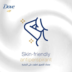 Dove Women Antiperspirant Deodorant Cream, for 24H Protection, Original, Alcohol Free with ¼ Moisturising Cream, 50ml, Pack of 2