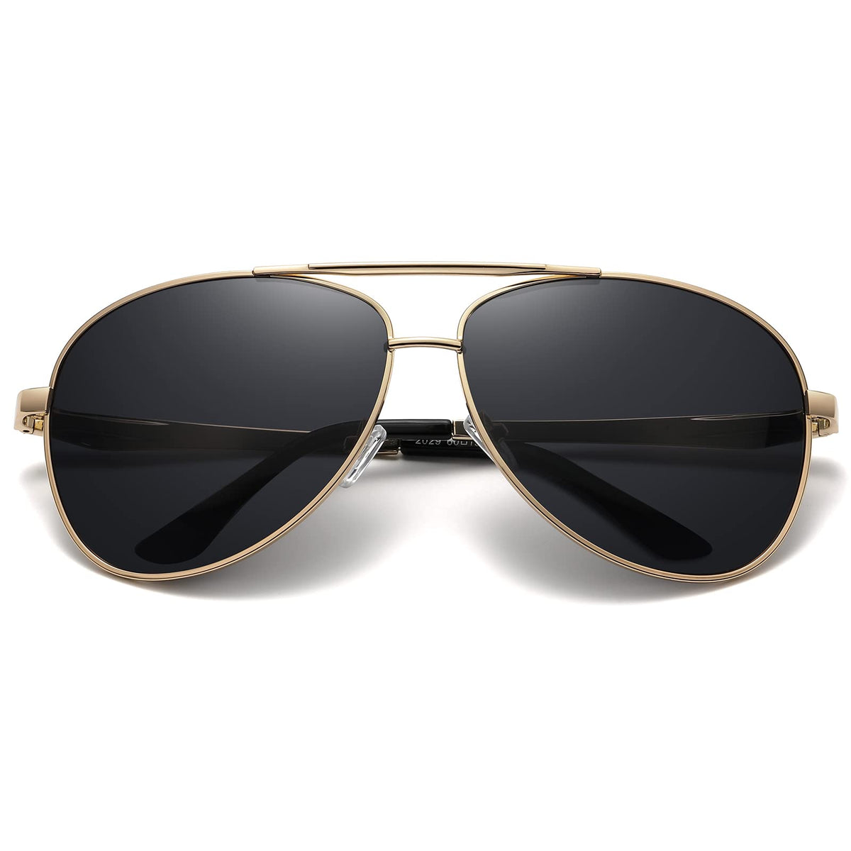 RCXKOOM Big XL Wide Frame Extra Large Polarized Aviator Sunglasses for Big Heads Men Oversized Military Pilot Glasses