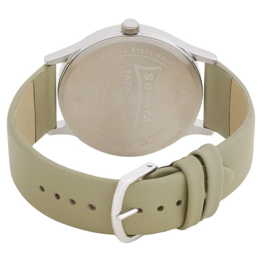 Sonata KnotMen Watch - 77105SL06, Green Ceramic, strap