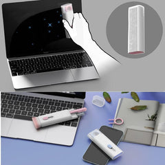 V2COM 7-In-1 Electronics Cleaner Kit - 7 in 1 Keyboard Bluetooth Headset Cleaning Brush Kit, Portable Multifunctional Cleaning Tool for PC Monitor, Earbud, Cell Phone, Laptop Etc (pink)