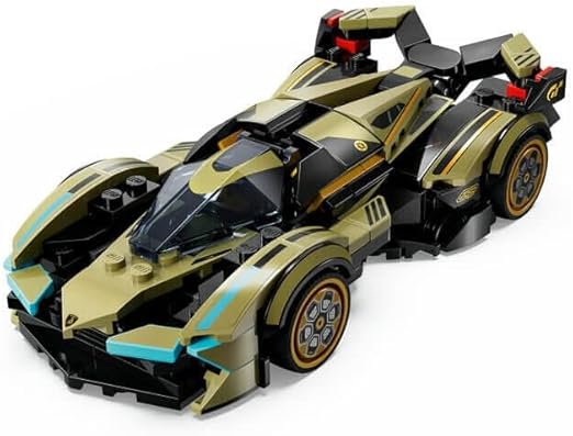 LEGO Speed Champions Lamborghini Lambo V12 Vision GT Super Car Toy for 10 Plus Year Old Boys & Girls, Buildable Vehicle Model Set, Kids' Bedroom Decoration, Birthday Gift Idea 76923