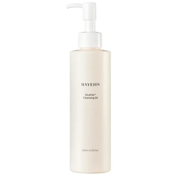 HAYEJIN RiceFila Cleansing Oil - Korean Oil Cleanser for Face with Centella Asiatica, 8 Hyaluronic Acids & 6 Peptides - Vegan & Hypoallergenic Makeup Remover 6.76 fl oz