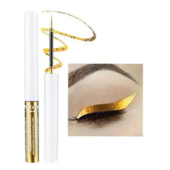 Mysense Chameleon Liquid Glitter Eyeliner, Metallic Satin Eyeliner Liquid Liner Multi Reflective Sparkle Finish, Smudge proof Long lasting Glitter Eye Shadow Makeup, #01 Gold