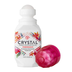 Crystal Essence Mineral Deodorant Roll-On, Pomegranate, 2.25 fl oz (Pack of 12)