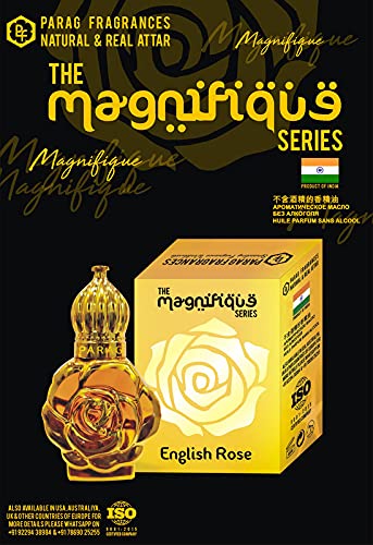 Parag Fragrances Ruh Khus Grade - 1 Attar 12Ml (Magnifique Series) Worlds Best Natural Attar In Most Beautiful Attar Bottle/Long Lasting Attar/Alcohol Free/Attar Online