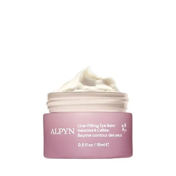 Alpyn Line Filling Eye Balm with Bakuchiol & Caffeine, Reduce the Look of Fine Lines & Wrinkles, Minimize the Appearance of Puffiness & Target Dark Circles, 0.5 oz / 14 ml