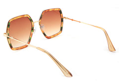 FEISEDY Women Large Hexagon Inspired Sunglasses Fashion Irregular Design Style Geometric B2503