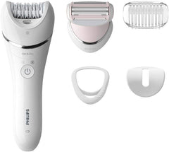 Philips Epilator Series 8000 Cordless Wet & Dry Epilator for Legs and Body, Includes 5 Accessories, BRE710/00