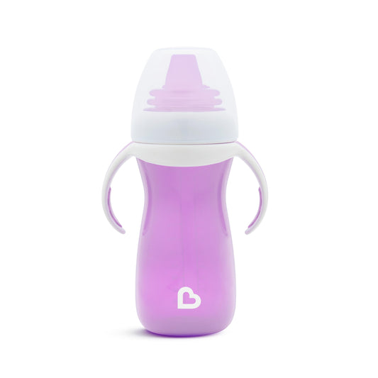 Munchkin Gentle Transition Toddler Milk Bottle. BPA Free Non Spill Cup, Dishwasher Safe, Leakproof Cups for 9+ Months. Toddler Water Bottle, Baby Sippy Cup with Handles & Lids - 10oz/296ml, 2 Pack