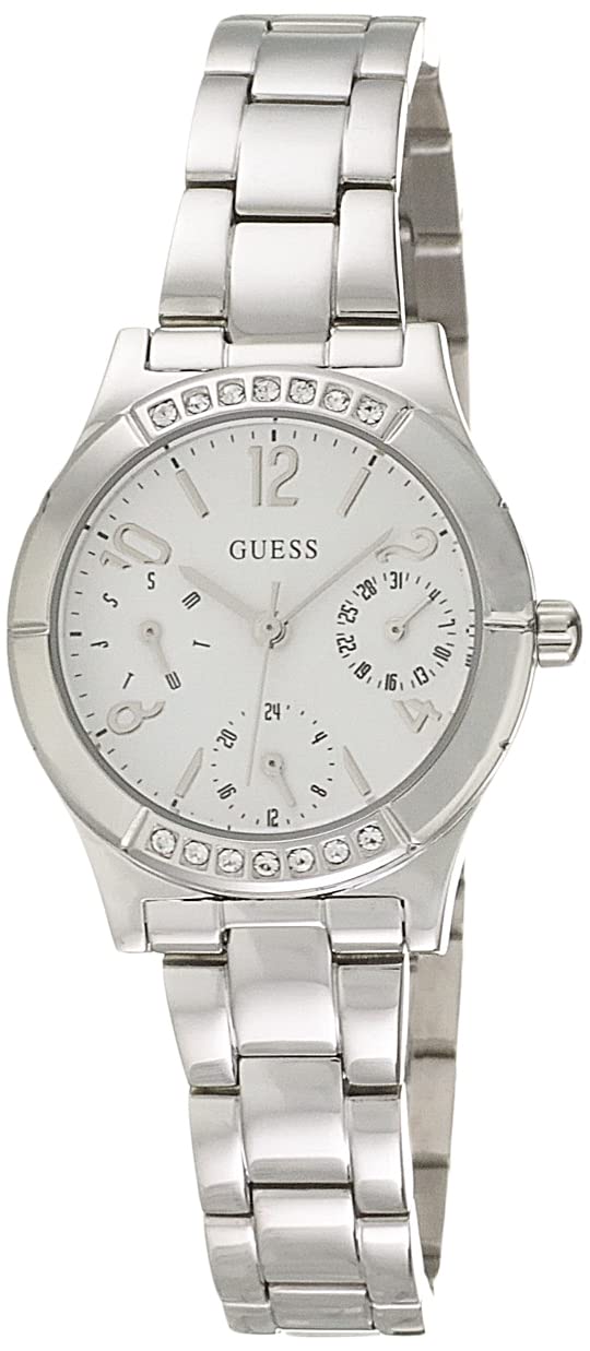 Guess Watch - GW0413L1 - Polished Silver Case With Crystalstal/Sunray White Multifunctions Dial/Polished Silver Bracelet, Silver, bracelet