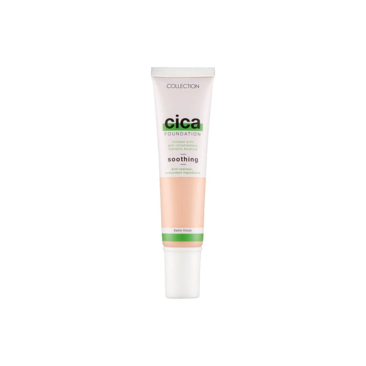 Collection Cosmetics Hydrating Medium Coverage Cica Foundation Infused with Anti-Redness, Vegan Foundation, 30ml, Fair