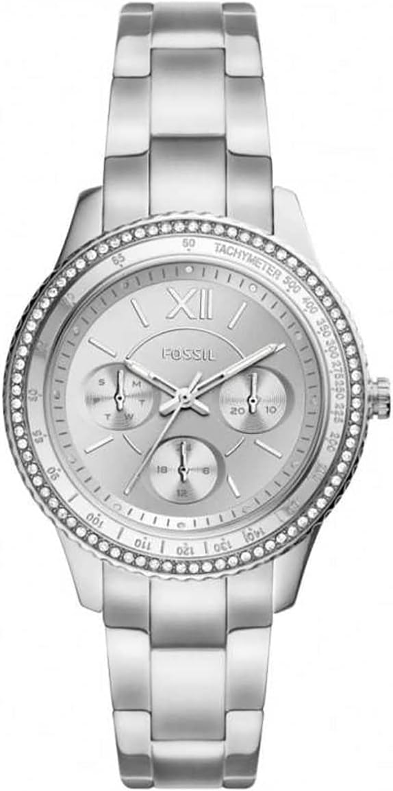 Fossil Women's Stella Sport Multifunction, Stainless Steel Watch, ES5108