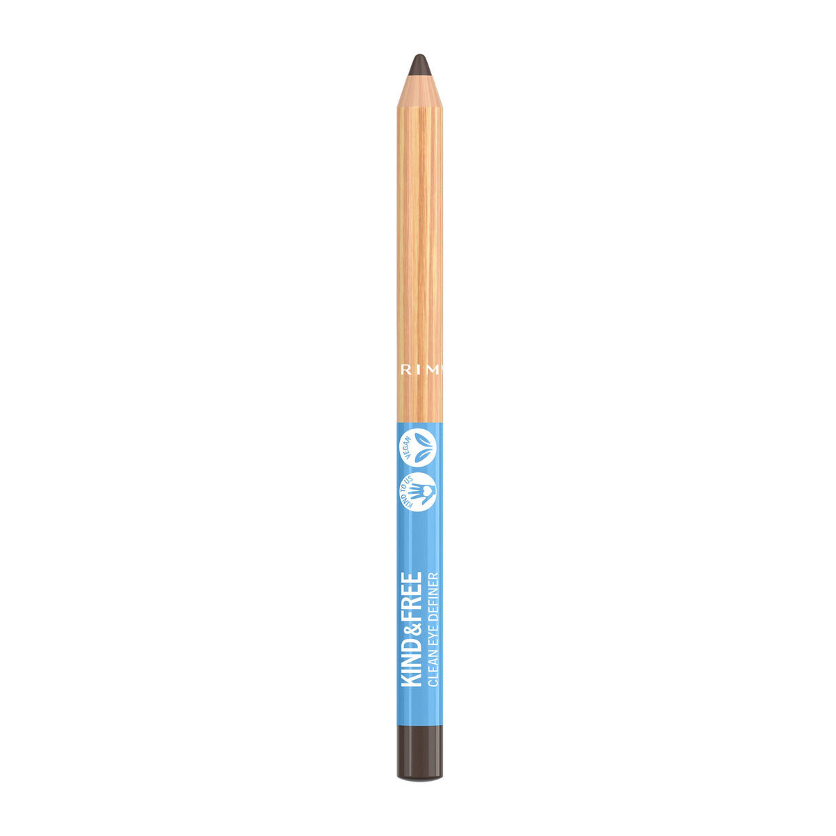 Rimmel London Kind & Free Clean Eyeliner Pencil, Creamy Texture, Rich Colour, Vegan Formula - 002 - Pecan, 1.1g (0.04oz)
