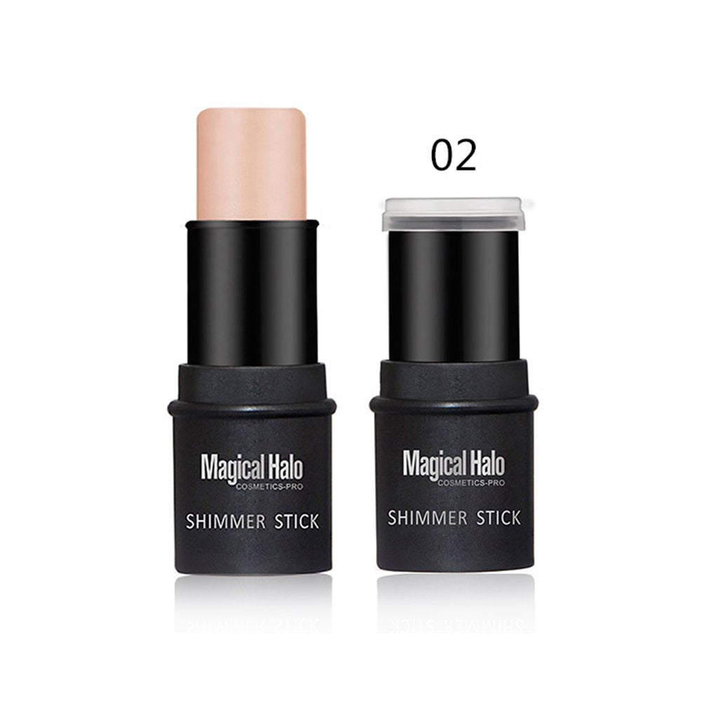 Highlighter Stick, Concealer Sticks Highlighting Powder Creamy Silver Gold Shimmer Bronzer Highlighter Makeup for Face Repairing Flawles(#2)